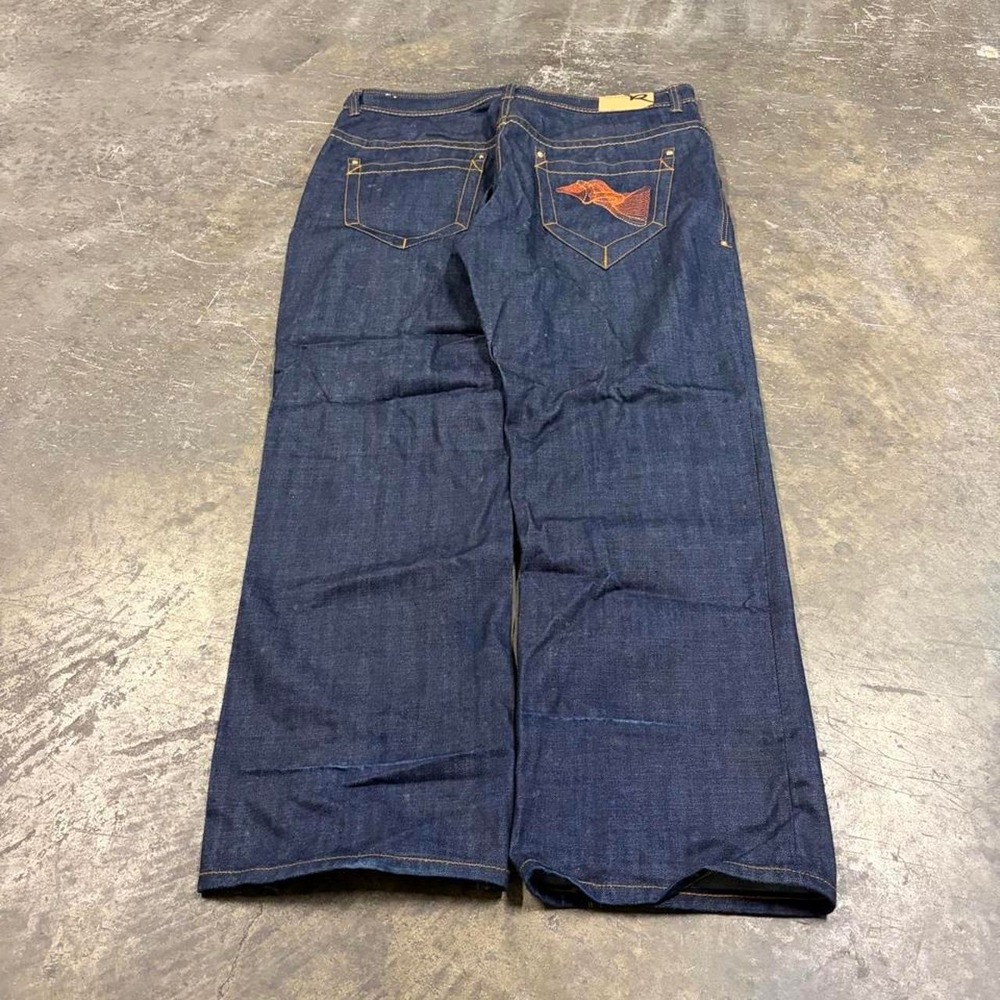 Rocawear Mens 40 Baggy Skater Jeans Y2K Vintage Grunge Loose Fit Navy Blue Denim